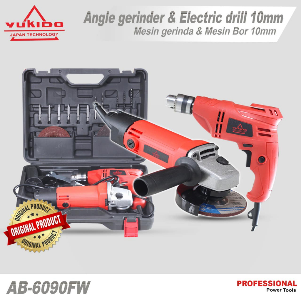 Promo Mesin Gerinda + Mesin Bor 10 MM Yukido