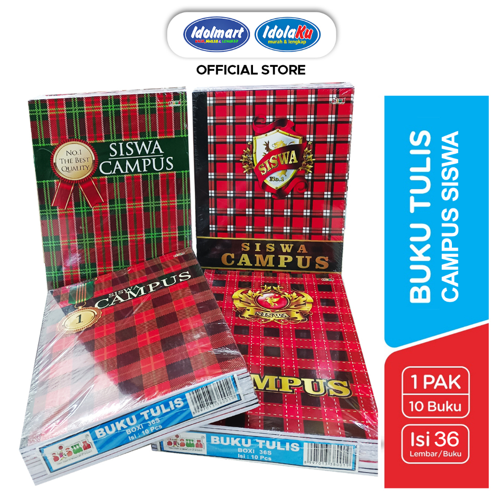 

IDOLMART Buku Tulis Campus Ideal isi 36 Lembar Boxy B5 - Grosir Bandung