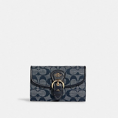 tas BRANDED Kleo Wallet in Signature Denim Multi