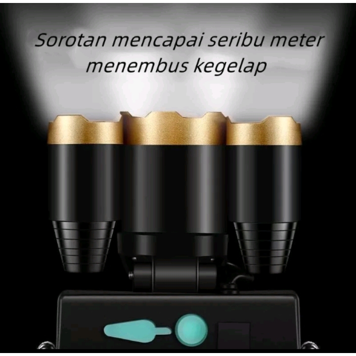 T51 Senter Kepala 5 LED High Power Rechargeable