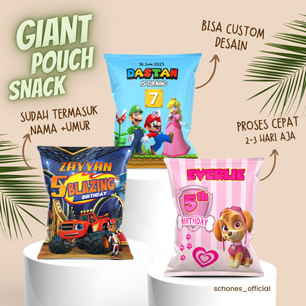 [Whispers] POUCH SNACK JUMBO (KEMASAN SNACK ULANG TAHUN)