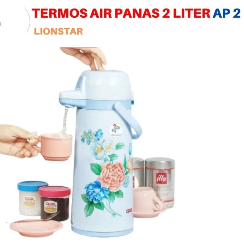 Termos air panas pompa lion star AP-2/termos air panas pencet 2 liter lion star