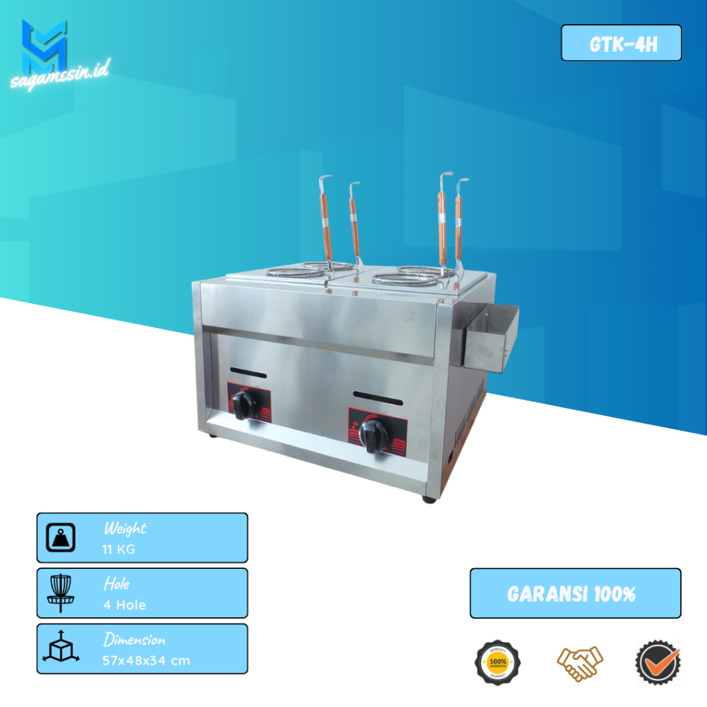 Gas Noodle Boiler Guataka Mesin Perebus Mie 4 Hole Portable I Mesin Perebus Mie 4 Lubang }| Kompor g