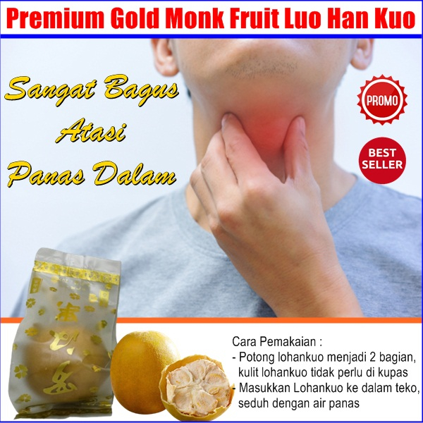 PROMO Golden Lohankuo obat panas dalam paling ampuh obat herbal cina panas dalam 1 buah PREMIUM