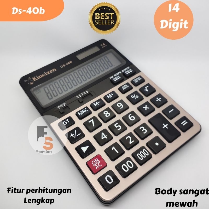 

Kalkulator Calculator 14 Digit Ukuran Layar Body Besar Jumbo Big Display Chek ulang Type Ds 40