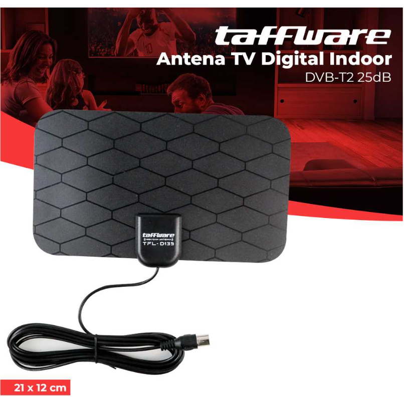 ANTENA TV DIGITAL INDOOR DVB-T2 25DB - antena tv digital - taffware antena digital - antena tv digital indoor - antena tv termurah