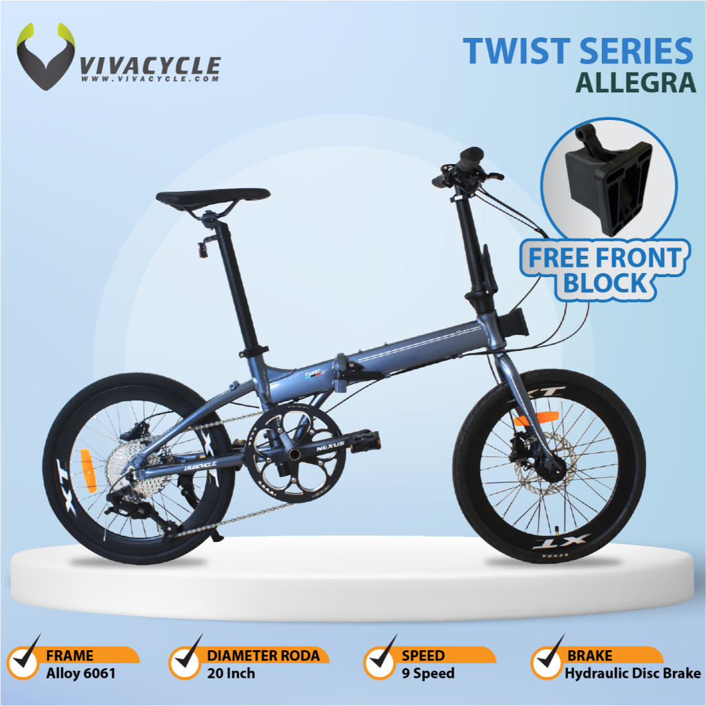 Sepeda Lipat Vivacycle 20" Alloy Twist Allegra 9 Sp
