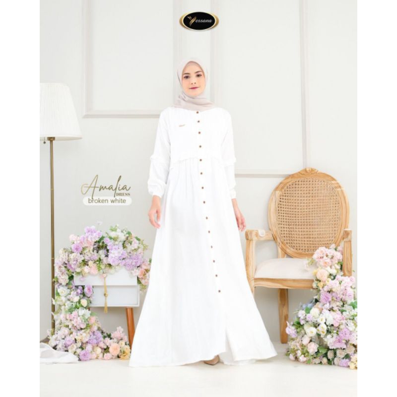 Gamis Putih Busui / Gamis Putih Umroh / Gamis Putih Haji / Gamis Putih Polos / Gamis Putih Manasik H