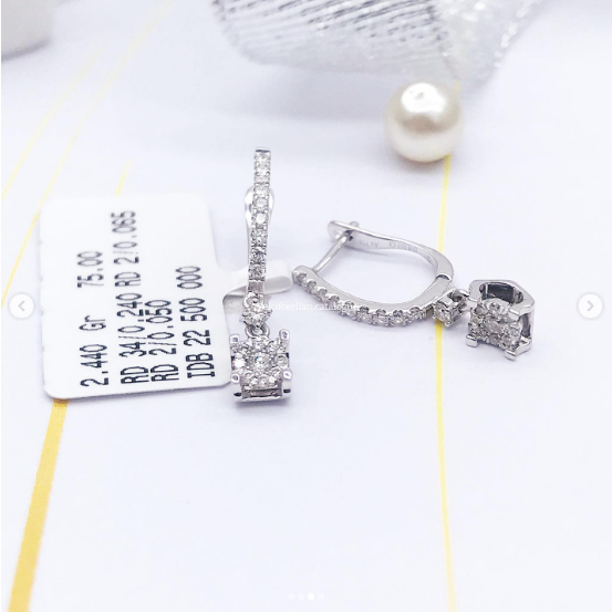 Elco Jewellery - Anting Berlian Eropa F Vvs | ABRE-01484SH Berkualitas dan Bergaransi