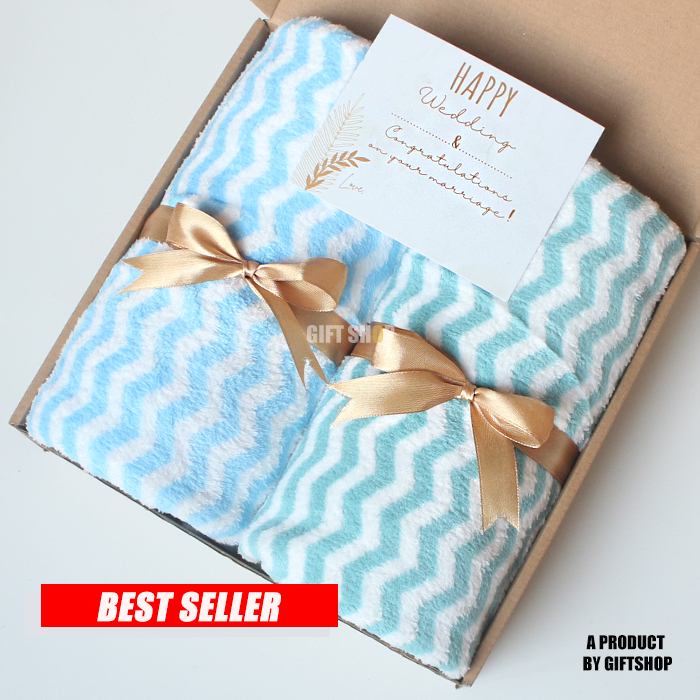 PROMO TERBARU Handuk Couple Kado Pernikahan Hadiah Nikahan Untuk Sahabat Wedding Gift Hampers