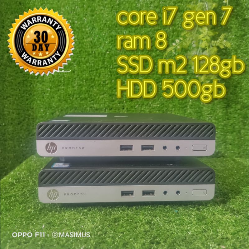 PC mini HP prodesk core i7 gen 7 ram 8 SSD HDD