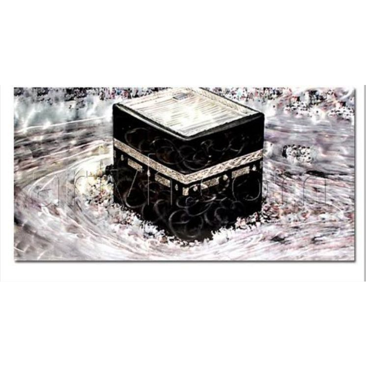 lukisan abstrak ka'bah costum