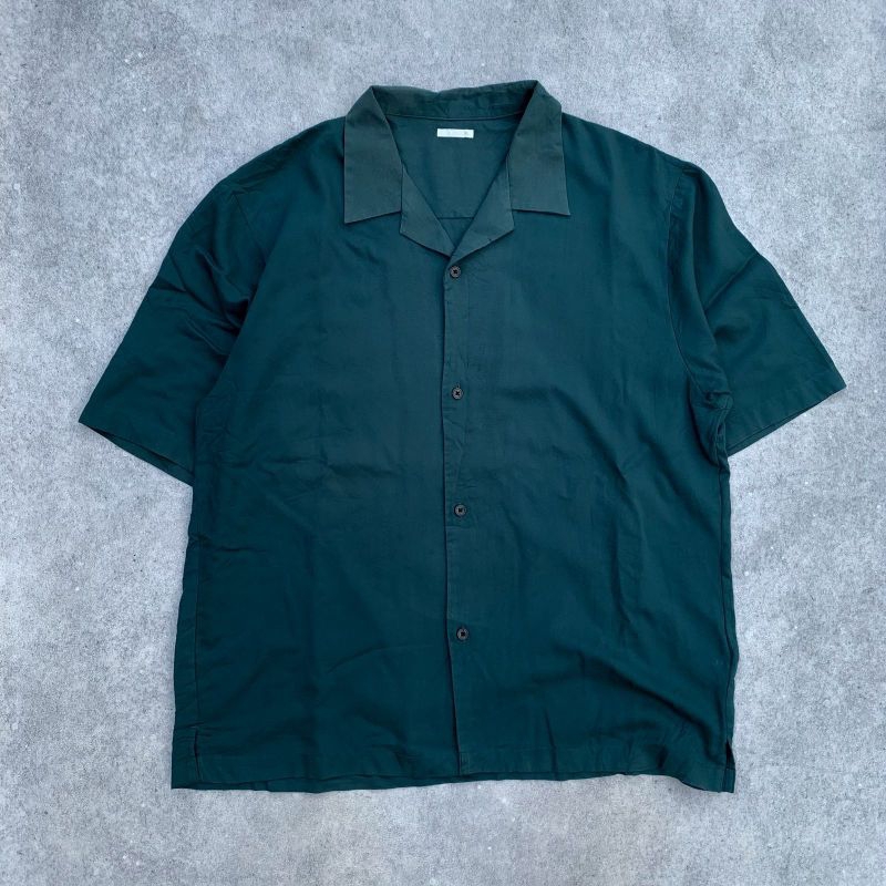 kemeja open collar GU | workshirt global uniqlo