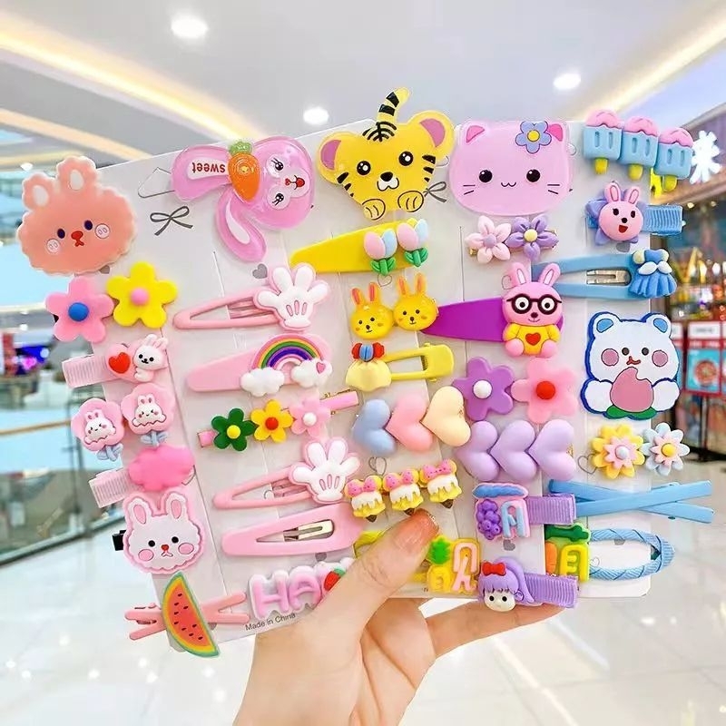 LL 14pcs jepit anak /jepit rambut anak set / jepit rambut import