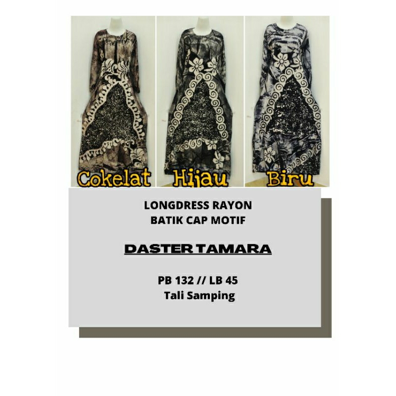 Longdress Batik Cap - Daster Tamara - Daster Jumbo Motif - Daster Rayon - Daster Pekalongan