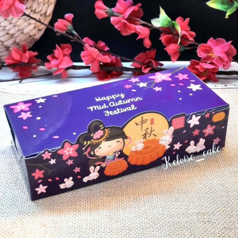

(isi 4 box / @ 5.500 ) BOX MOONCAKE UKR 20,5 CM X 9,5 CM X 5 CM