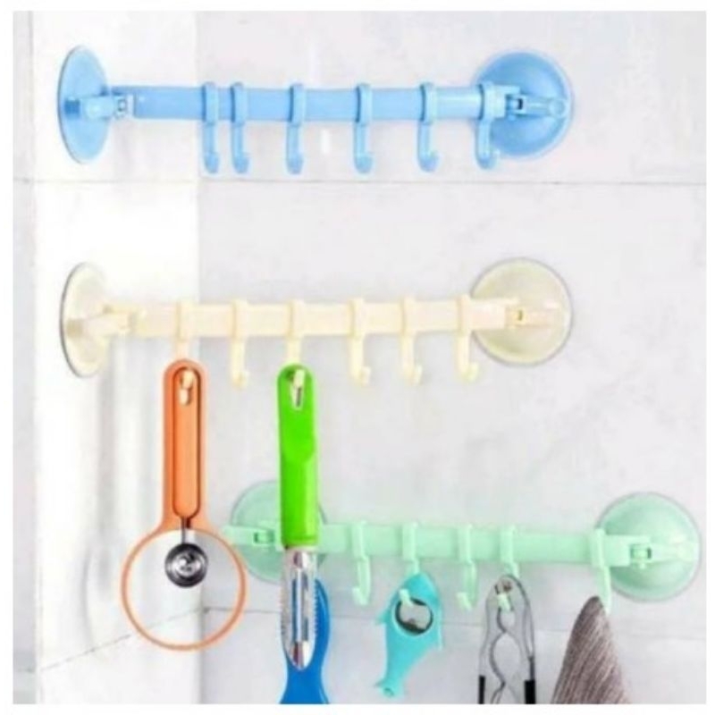 RAK GANTUNG HANDUK PLASTIK SERBAGUNA TEMPEL KAMAR MANDI