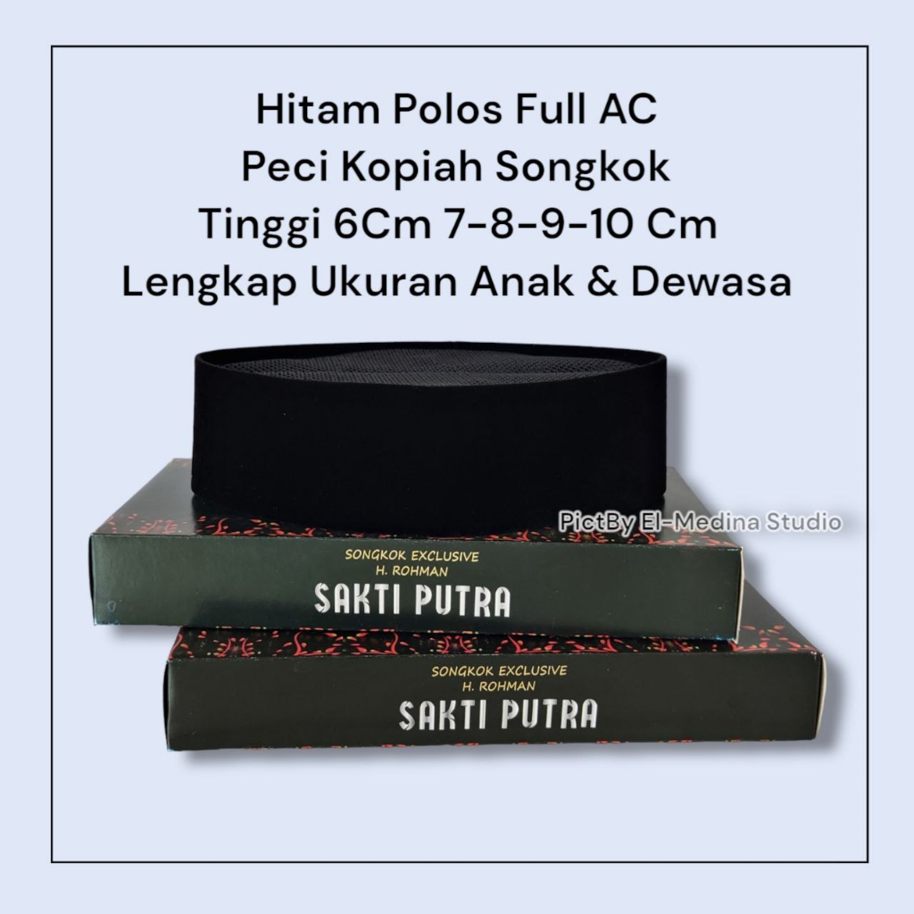 peci hitam full ac bludru halus kwalitas tahan air kopiah songkok nasional std