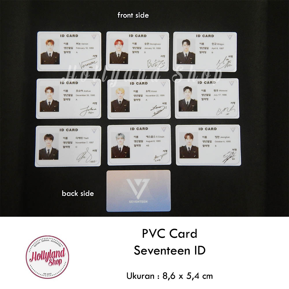 

Kartu ID PVC Card Kpop SEVENTEEN Unofficial
