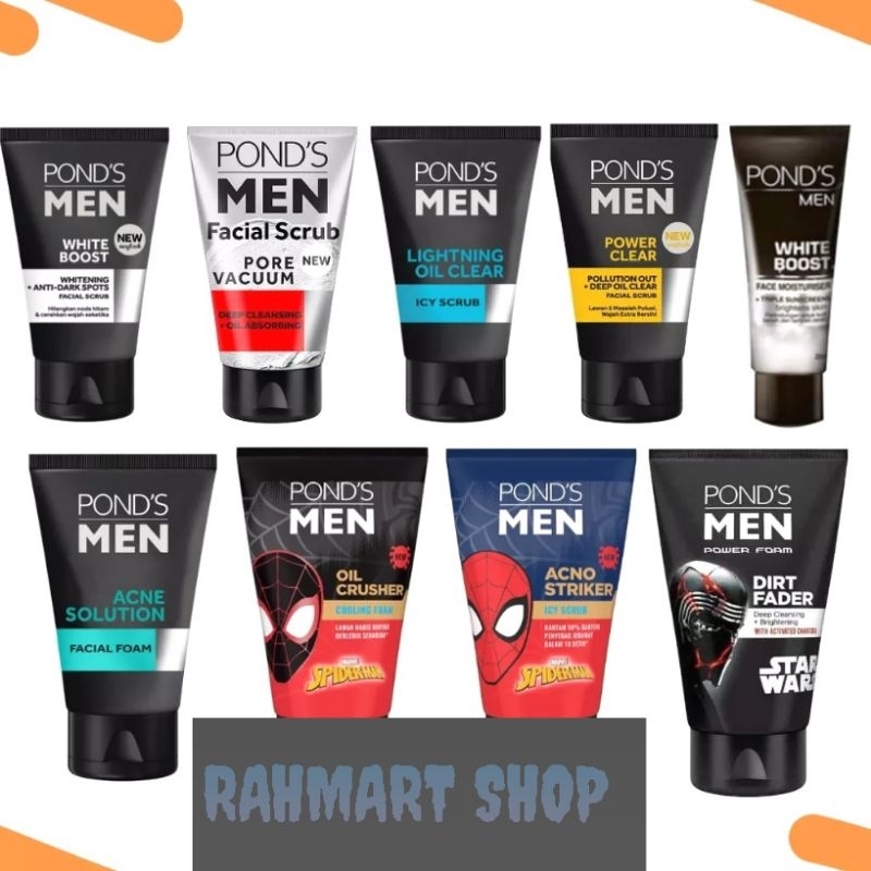 PONDS Men Facial Foam 100g - Oil Control - Acne Solution - Anti Dullnes - Bright Boost