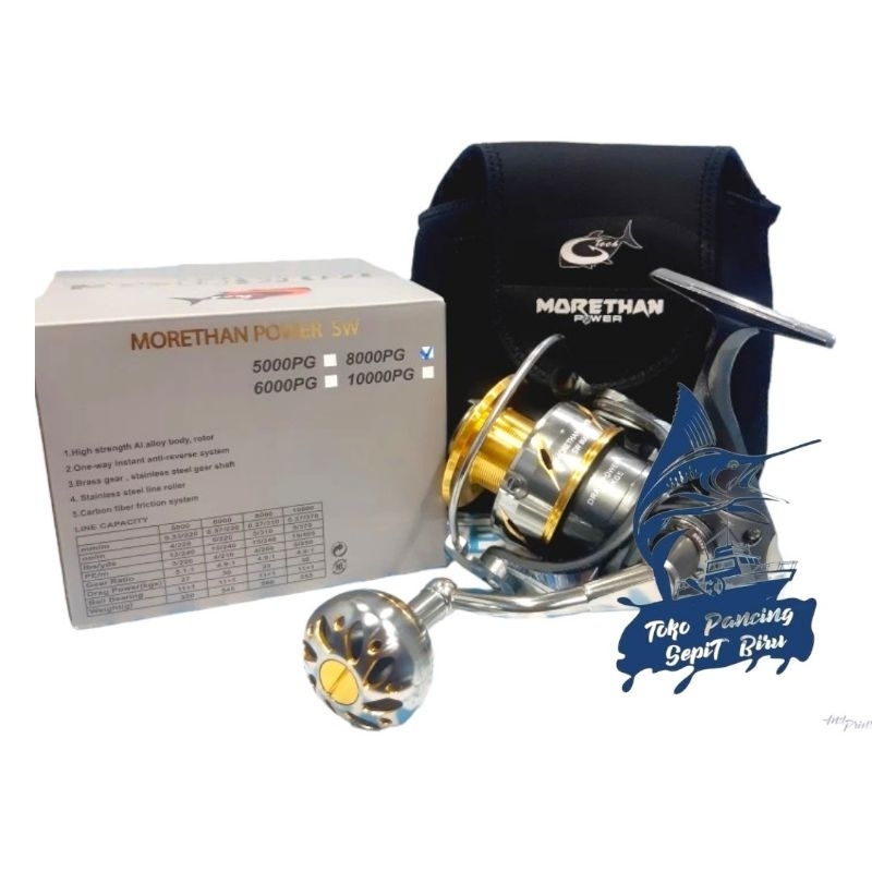REEL PANCING G TECH MORETHAN POWER SW 8000PG POWER HANDLE DRAG 33KG