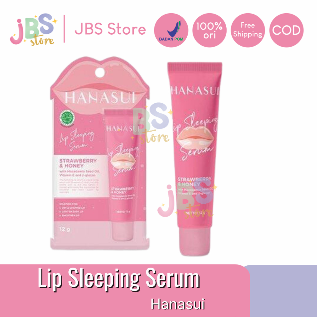 [JBS STORE] Hanasui Lip Sleeping Serum 12Gr/ Hanasui Lip Serum/ Masker Bibir