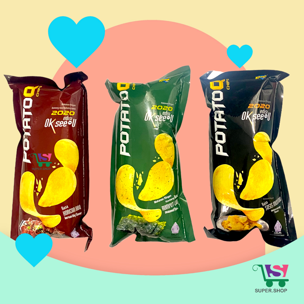 

Potato Q Chips Snack Keripik Kentang PotatoQ Chip 28 Gram