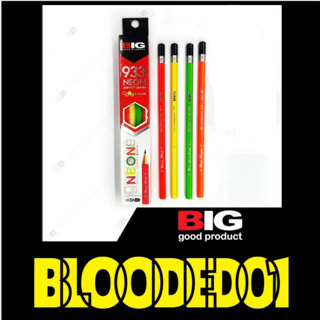 

pensil big neon 2B -933 warna orange ecer per pcs