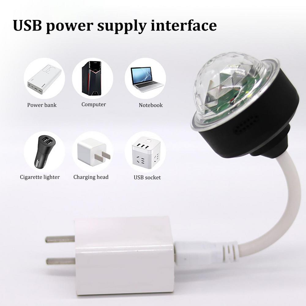 Lampu Disco USB Portable LED Light Sound Sensor Lampu Pesta Usb Mobil Mini Dj Led Rgb Lampu Suara Mu