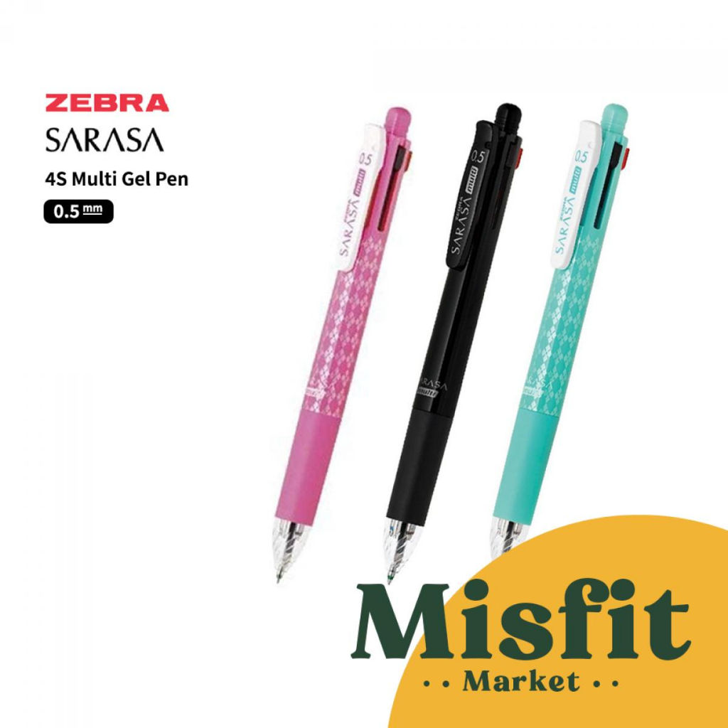 

Zebra Sarasa 4S Multi Gel Pen 0.5 mm Ballpoint Pulpen Pensil Fungsi 4 Warna Warni