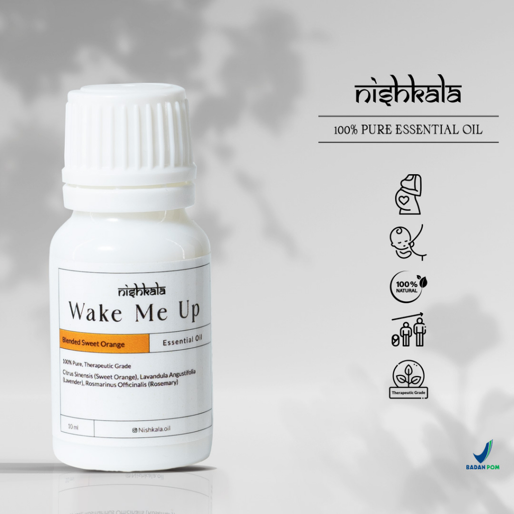 Nishkala Essential Oil – Wake Me Up | Blended Sweet Orange | Orange | Lavender | Rosmary