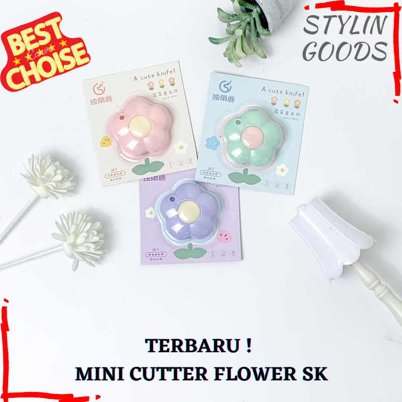 

CUTTER MINI FLOWER PEMOTONG KERTAS CUTTER MOTIF MINI KARAKTER LUCU SMALL KNIFE TERBARU