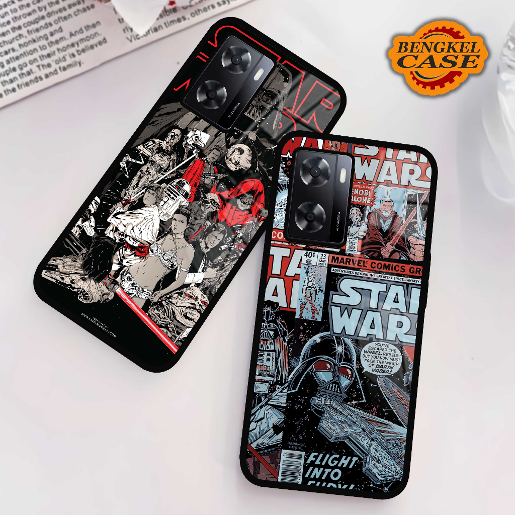 (BS46) Case Kilau Oppo A57 2022 | A77S | Casing Hp Oppo | Pelindung Smartphone Bengkel Case | Starwa