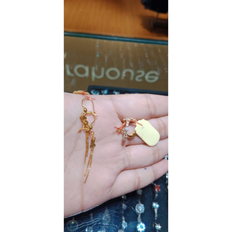 anting jepit emas muda