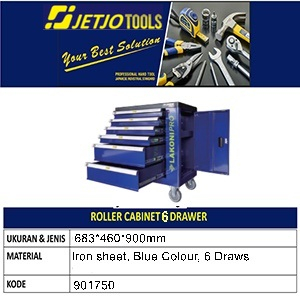 Roller Cabinet 683x460x900 JETJO TOOLS 901750 / Cabinet 6 Drawer LAKONI PRO