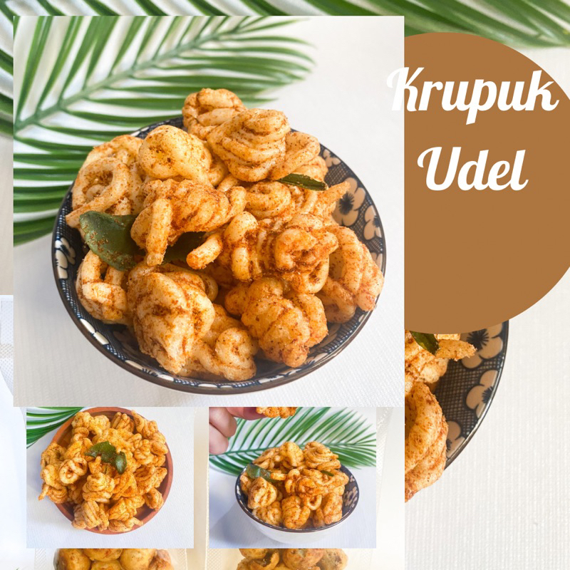 

Krupuk Udel/ Krupuk Pedas/ Krupuk Udel Pedas Daun Jeruk