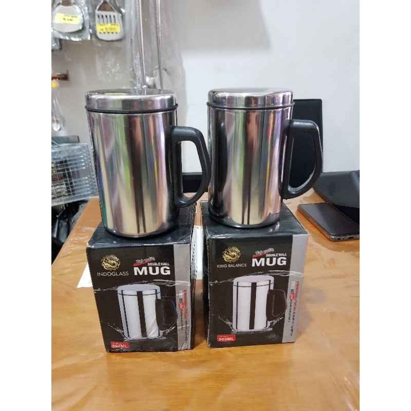 Thermo mug/Mug panas dingin/Cangkir tutup stainless tebal