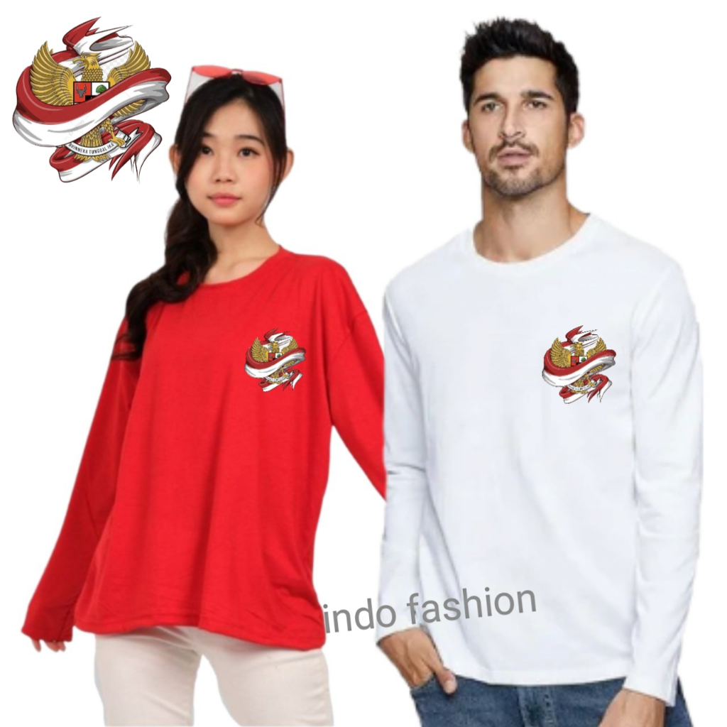 KAOS LENGAN PANJANG UNISEX DIRGAHAYU LOGO GARUDA