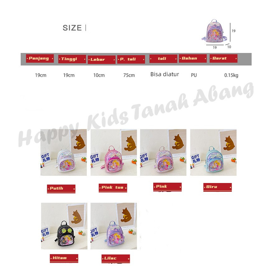 TAS RANSEL MINI ANAK TK / RANSEL IMPORT TERBARU MOTIF KARTUN LUCU  / TAS RANSEL ANAK PEREMPUAN TERMURAH