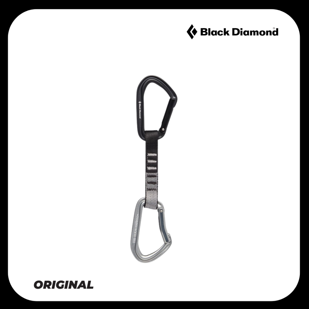 NEW PRODUCT BLACK DIAMOND HOTFORGE QUICKDRAW 12CM LIGHT GRAY - CARABINER SUMMIT EXPEDITION
