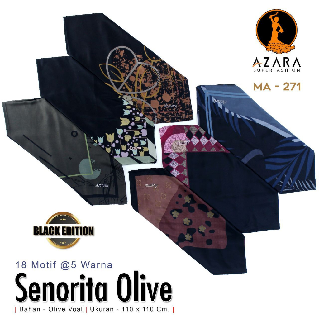 AZARA SENORITA MOTIF DASAR HITAM (BLACK EDITION) PART 2