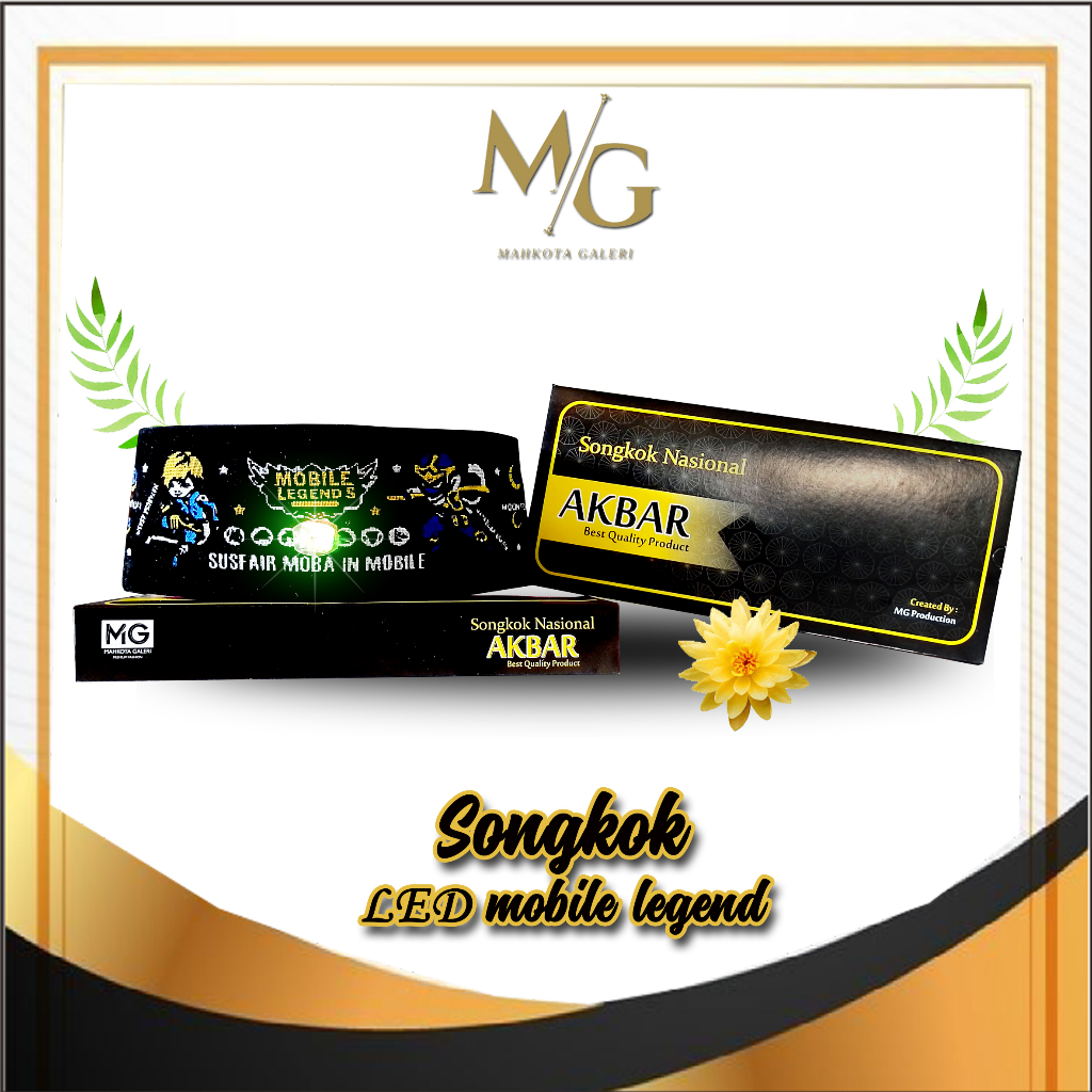 Songkok Lampu LED / Songkok Anak / Songkok Tayo / Songkok Upin Ipin / Songkok mobile Legend