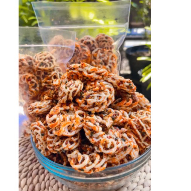 

KRUPUK SEBLAK RAFAEL | SEBRING | KERUPUK MAWAR PEDAS DAUN JERUK