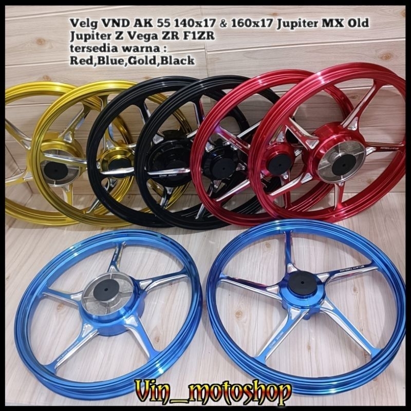Velg pelak VND Racing AK 55 Jupiter z / Jupiter mx old/ Vega/ Jupiter z 1/Vega zr/F1zr Original VND 