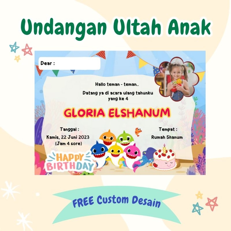 UNDANGAN (CETAK) ULTAH ANAK | UNDANGAN ULANG TAHUN