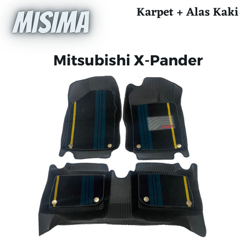 Karpet mobil 5d Mitsubishi Xpander + Alas kaki 3 Baris