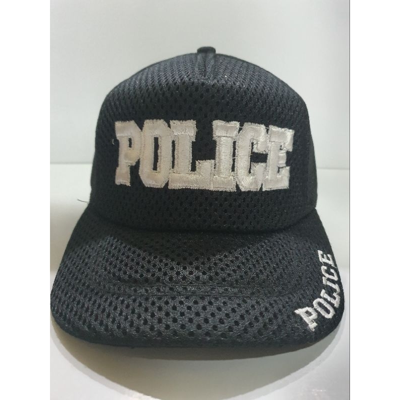 Topi jaring Police Hitam | Topi jala Logo  | Topi jaring pria | topi pria dewasa