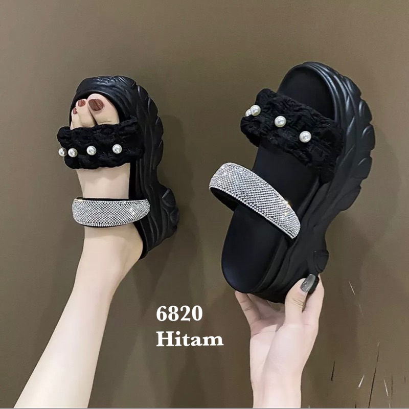 SANDAL WEDGES WANITA IMPOR  KOREA 6820