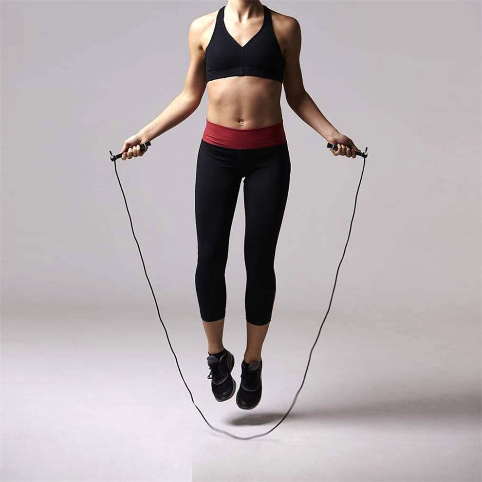 SKIPPING LOMPAT TALI JUMP ROPE STEEL WIRE BEARING 3M