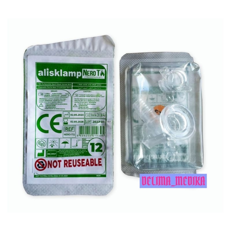 Alisklamp Nero T No.12,14,16 / Alisklamp Nero Transparan / Alat Sunat Khitan Modern Alisklem
